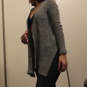 Gray cardigan